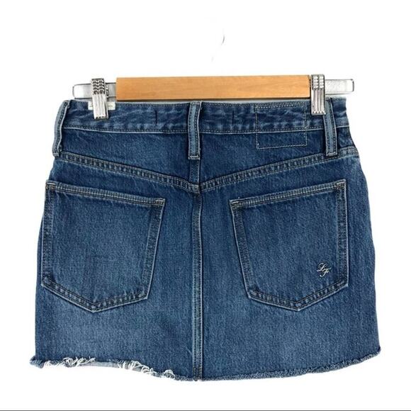 Lover and Friends Alex Mini Skirt Size 25 Denim 100% Cotton Medium Wash - Picture 8 of 15